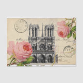 Rosen-Postkarten-Seidenpapier Notre Dame Paris Seidenpapier (Vorderseite)