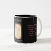 Rosen-Quarz-Kristall-Fee Zweifarbige Tasse (VorderseiteRechts)