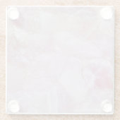 Rosen-Quarz-Marmor-Stein-Glas-Untersetzer Glasuntersetzer (Rückseite)