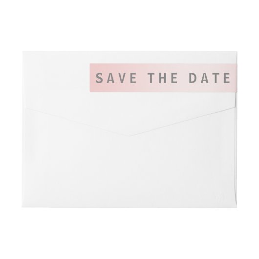 Rosen-Quarz modern Save the Date (Rückseite)