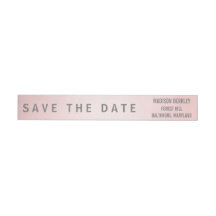 Rosen-Quarz modern Save the Date