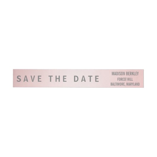 Rosen-Quarz modern Save the Date (Person)