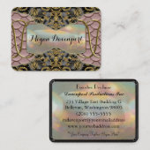 Rosen-Quarz-Skala-Eleganz-Muster Visitenkarte (Vorne/Hinten)