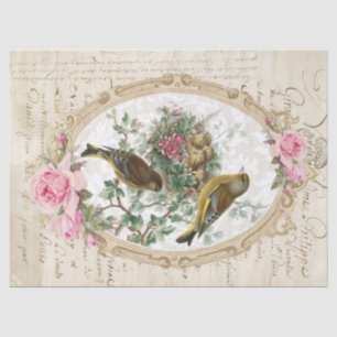 Rosen-Rahmen-Eintagsfliegen Decoupage Gewebe Seidenpapier