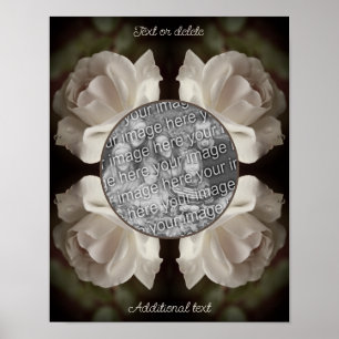 Rosen-Raindrop-Frame Vintage - Erstelle dein eigen Poster