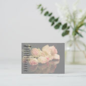 Rosen-Reflexionen Visitenkarte (Stehend Vorderseite)