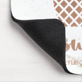 Rosen-rosa Ananas auf weißem Marmor | ist süß Mousepad (Ecke)