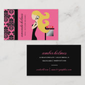 Rosen-Rosa Anwesen311-real blondes Fashionista-| Visitenkarte (Vorne/Hinten)