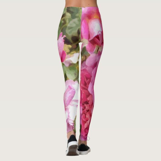 Rosen, rosa, bläserig leggings (Rückseite)
