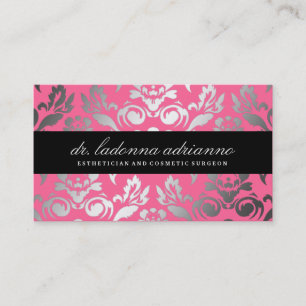 Rosen-Rosa des Damast-311-Ladonna Visitenkarte