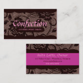 ROSEN-ROSA des SAMT-311-SWEET Visitenkarte (Vorne/Hinten)