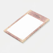 Rosen-rosa Glitzer-Schein-bezaubernde Post-it Klebezettel (angewinkelt)