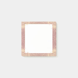 Rosen-rosa Glitzer-Schein-bezaubernde Post-it Klebezettel