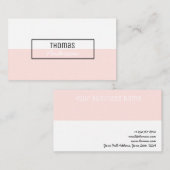 Rosen-rosa Minimalistisches berufliches einfaches Visitenkarte (Vorne/Hinten)