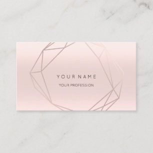 Rosen-rosa perlige Diamant-Rahmenvip-Geometrie Visitenkarte