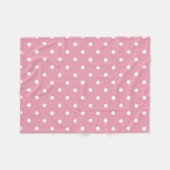 Rosen-rosa Polka-Punkt-Fleece-Decke Fleecedecke (Vorderseite (Horizontal))