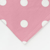 Rosen-rosa Polka-Punkt-Fleece-Decke Fleecedecke (Ecke)