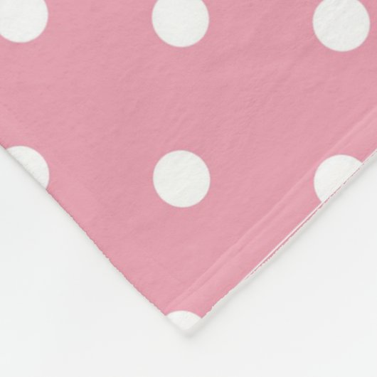 Rosen-rosa Polka-Punkt-Fleece-Decke Fleecedecke (Ecke)