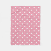 Rosen-rosa Polka-Punkt-Fleece-Decke Fleecedecke (Vorderseite)