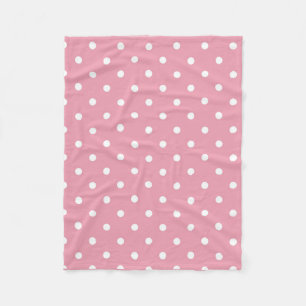 Rosen-rosa Polka-Punkt-Fleece-Decke Fleecedecke