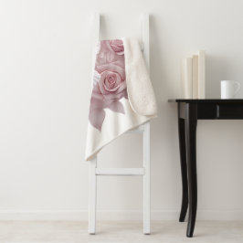 Rosen rosa + Taube Sherpadecke