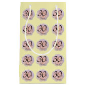 Rosen/Rosa u. Gelb/30. Geburtstag Kleine Geschenktüte (Vorderseite)
