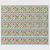 Rosen-Rosaantike des viktorianischen Engels Geschenkpapier (Flach)