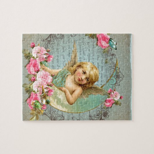 Rosen-Rosaantike des viktorianischen Engels Puzzle (Horizontal)