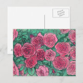 Rosen, Rose Garten, Bioskizze Tinten Pastete Postkarte (Vorne/Hinten)