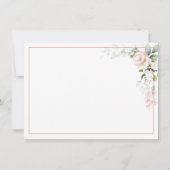 Rosen, Rosen, Hummingbird, Grüne Grünpflanzen Mitteilungskarte (Rückseite)