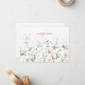 Rosen, Rosen, Vögel, Grünflächen Mitteilungskarte (Vorderseite/Rückseite Beispiel)