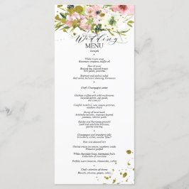 Rosen, rot und weiß, mit Goldspritzen Menükarte