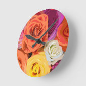 Rosen Runde Wanduhr (Winkel)