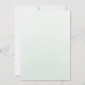 Rosen-Sage Grüne Blüte Quinceanera Einladung (Rückseite)