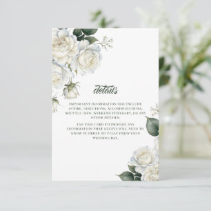 Rosen-Salbei-Blumenhochzeit Begleitkarte