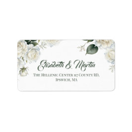 Rosen Salbei Florale Hochzeit Adressaufkleber
