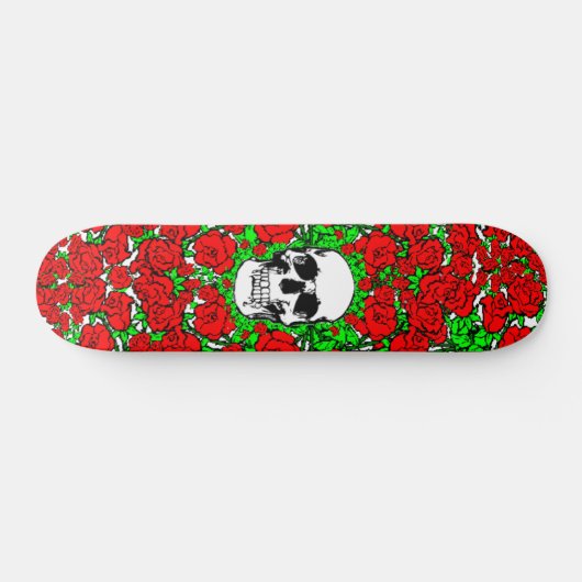 Rosen-SchädelSkateboard Skateboard (Horizontal)