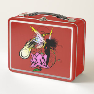 Rosen-Schatten-Fee Metall Lunch Box