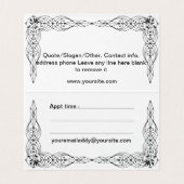 Rosen-Schatten-Fee Visitenkarten (Innenseite Aufgefaltet)