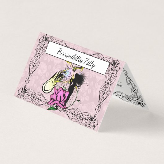 Rosen-Schatten-Fee Visitenkarten (Vorderseite)