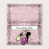 Rosen-Schatten-Fee Visitenkarten (Außenseite Aufgefaltet)