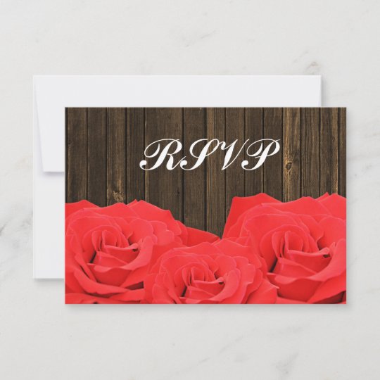 Rosen Scheunen Holzerne Hochzeit Uawg Wartekarte Rsvp Karte Zazzle De