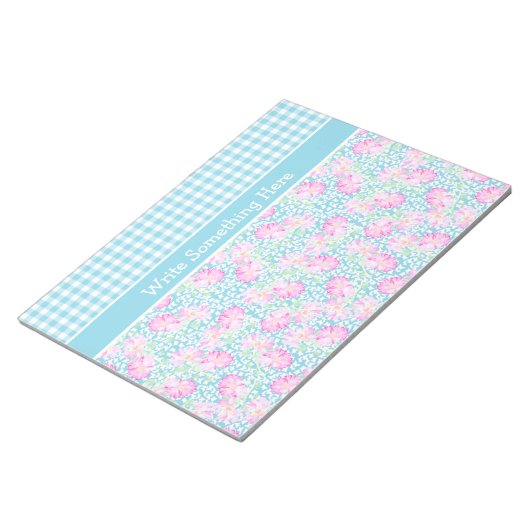 Rosen, Schmetterlinge, Gingham Notizblock oder Not (angewinkelt)
