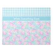 Rosen, Schmetterlinge, Gingham Notizblock oder Not (Vorderseite)