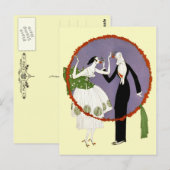 Rosen schnuppern postkarte (Vorne/Hinten)