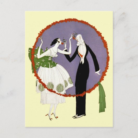 Rosen schnuppern postkarte (Vorderseite)