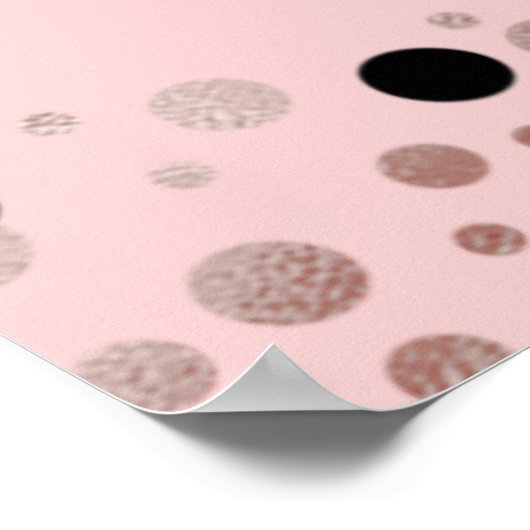 Rosen Script Confetti Grad Party Pink Begrüßungsze Poster (Ecke)