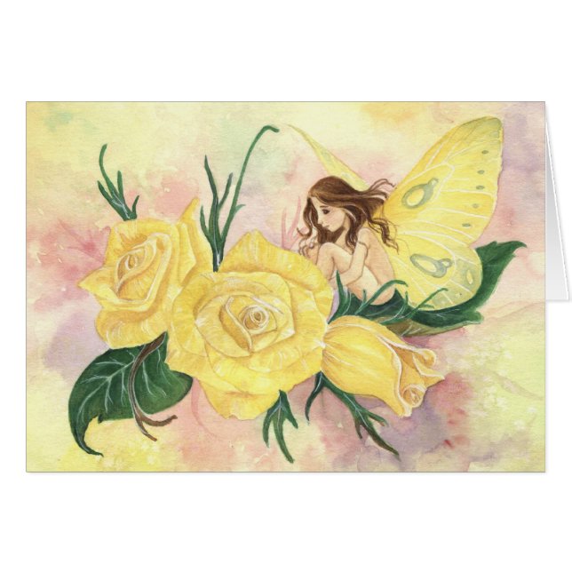 "Rosen sind gelbe" Karte (Vorderseite (Horizontal))