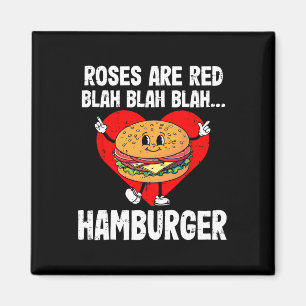 Rosen sind rot Blah Lustiger Valentinstag Hamburge Magnet