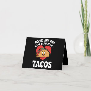 Rosen sind rot Blah Tacos Lustiger Valentinstag Dankeskarte